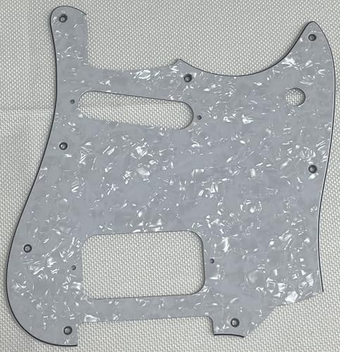 For Fit Squire Cyclone Style Scratch Plate Guitar Pickguard (4 Ply White Pearl)