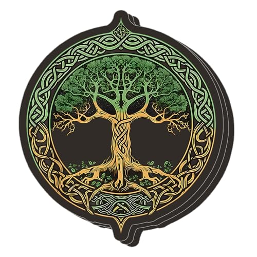 Image of (Pack of 3) Tree of Life Yggdrasil Waterproof Sticker, 3 Inches