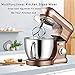 Kitchen Stand Mixer, 6.5 Quart, 6 Speed Tilt-Head Kitchen Mixer, Electric Food Mixer with Dough Hook, Wire Whip, Beater, Gold