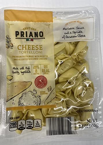 Priano Authentic Italian Cheese Tortelloni (Cheese Filled Pasta) 8.8-Oz. (Pack Of 3) #TOP1