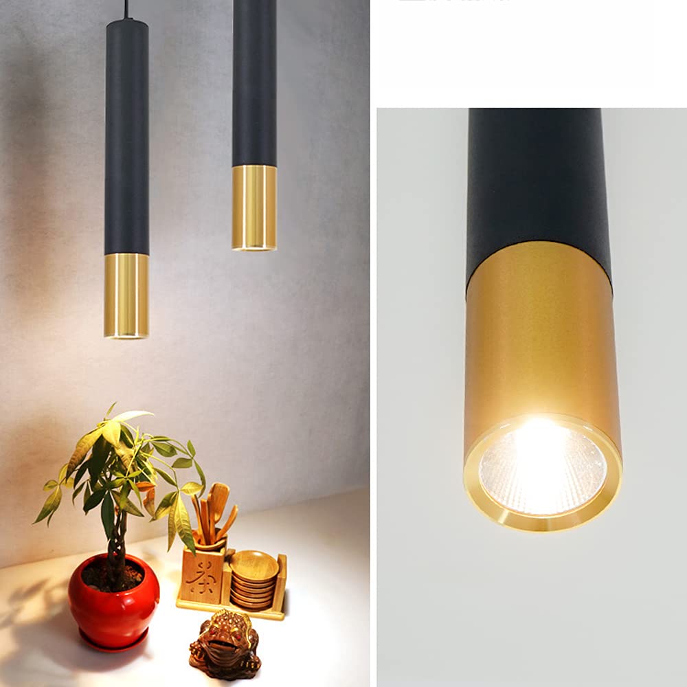 LED Long Tube Lustre 3W Lampe Suspendue en Aluminium Îlot De Cuisine Pendentif Barre Lumineuse Suspension Lumières Ambiante Lumière De Chevet Spots Hauteur Réglable