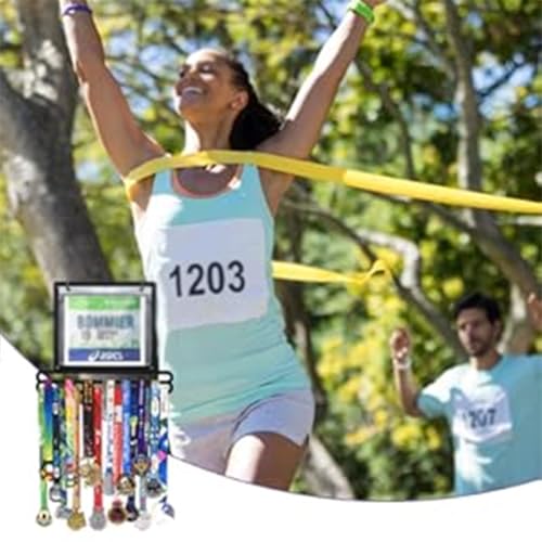 Medaillenständer, Wandmontage, für Laufen, Gymnastik, Fußball, Schwimmen und Marathon, perfekt für die Organisation von athletischen Medaillen und Lätzchen