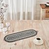 VHC Brands Sawyer Mill Black White Jute Oval Runner 8×24
