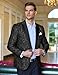 COOFANDY Men's Casual Slim Fit Long Sleeve Dress Suit Floral Stylish Jacket Wedding Blazer, Black, US XL