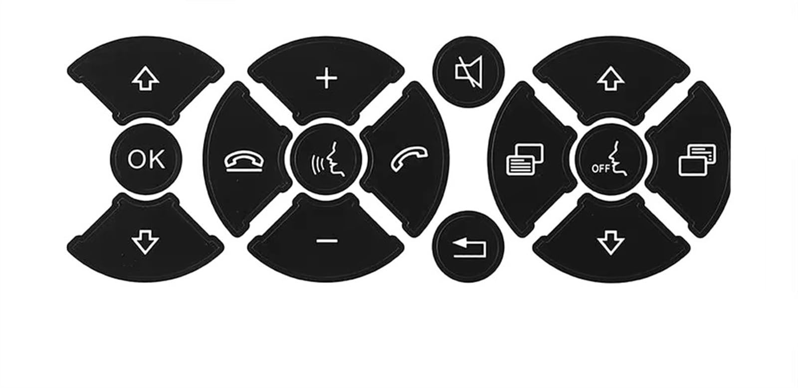 Dash Button Sticker Compatible with Benz for CLS W218 for GLK X204 for SLK R172 Car Steering Wheel Button Repair Sticker Decal(B)