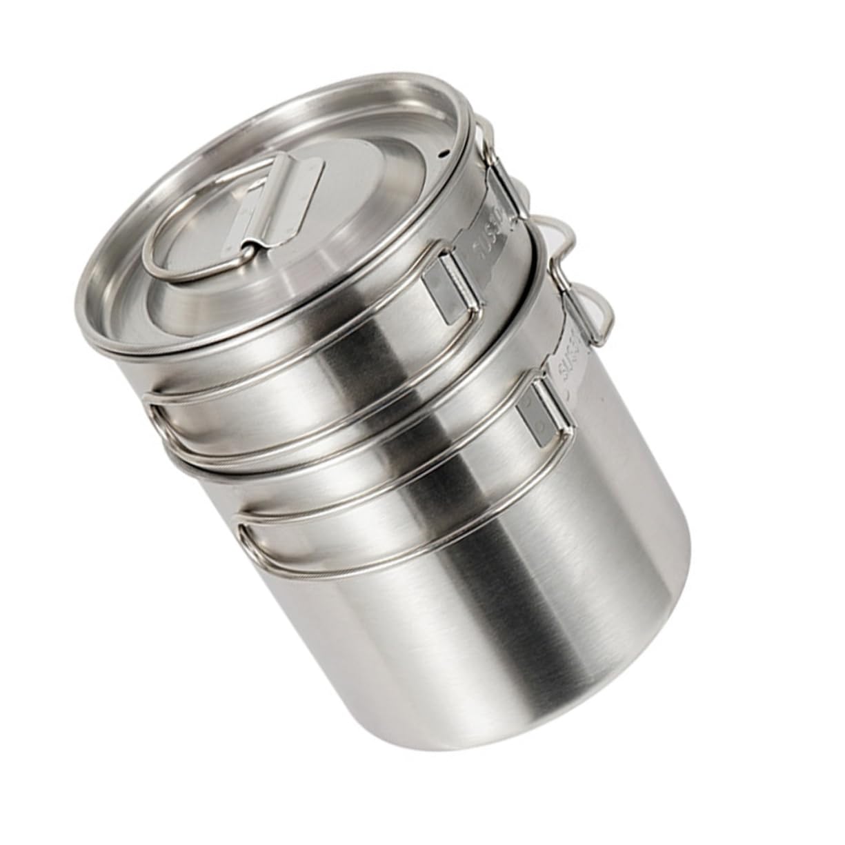 Juego de Tazas Plegables de Acero Inoxidable 2 Piezas 700ml
