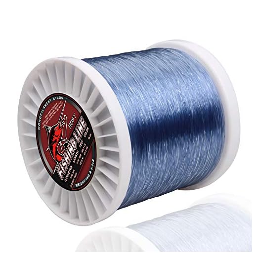 Big Game Monofilament Fishing Line,2.2-Pound Spool Nylon Mono Fishing Leader Lines Super Strong for Saltwater Freshwater 1174-13041Yds, 14LB-127LB (Blue)