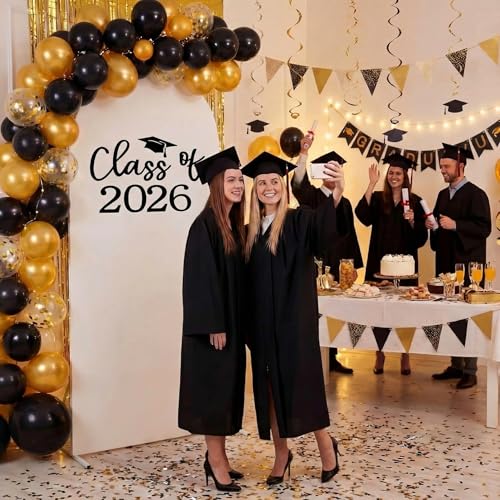 Moukeren Cubierta Fondo Arco Graduación 6.6ft Blanco miniatura 6
