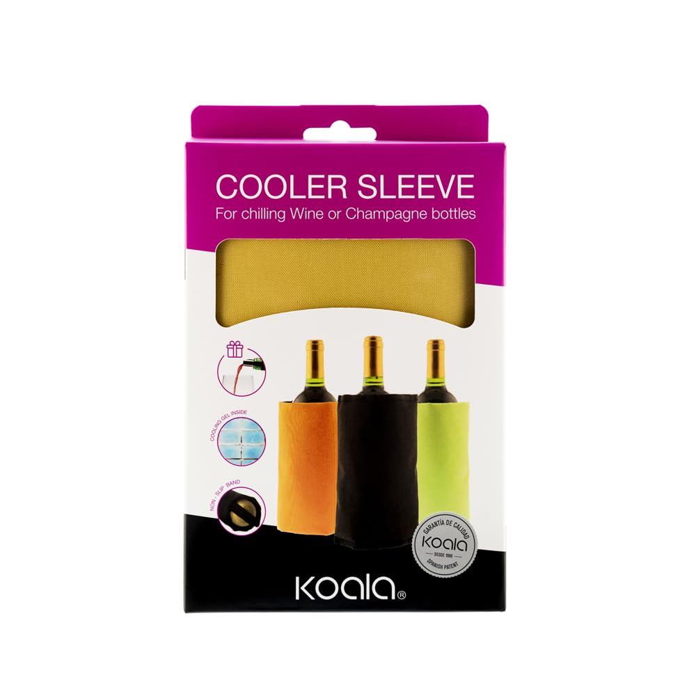 Raffreddatore Per Bottiglie Koala Spain – Design A Cappello A Tazza (Chistera) Nero – Con Gel Refrigerante Rimovibile, Manico A 360° – Ideale Per Vino E Spumante - 2