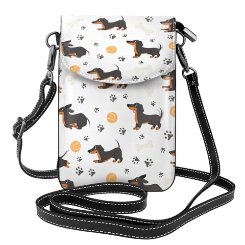 Porte-téléphone teckel pour femme, le petit sac bandoulière des balades