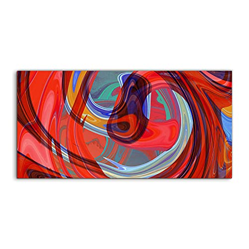 Image sur verre anti-poussière Coloray 140x70cm tableau abstrait facile à nettoyer