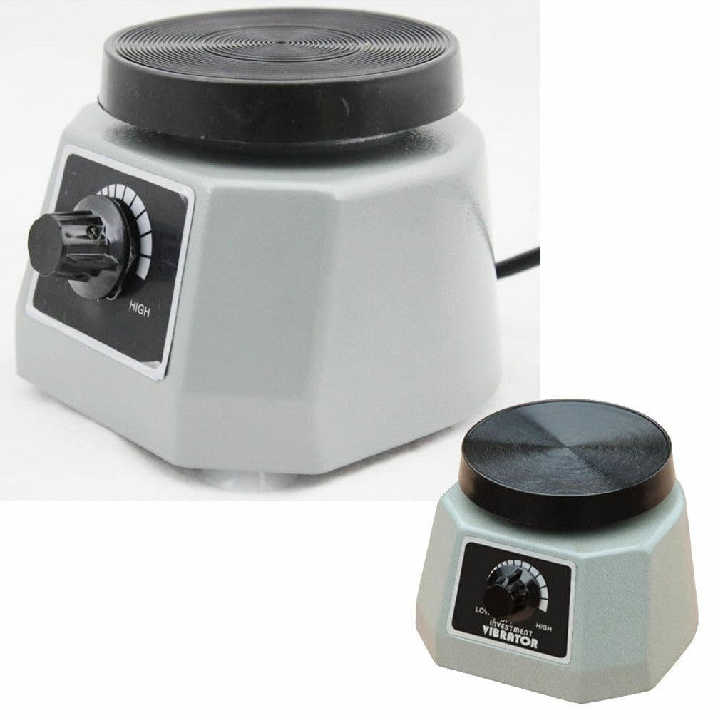 Dental Vibrator 220V 100W Gipsrüttler Runder Vibrator Shaker Oszillator Lab Ausrüstung für Zahnärzte (Grau)
