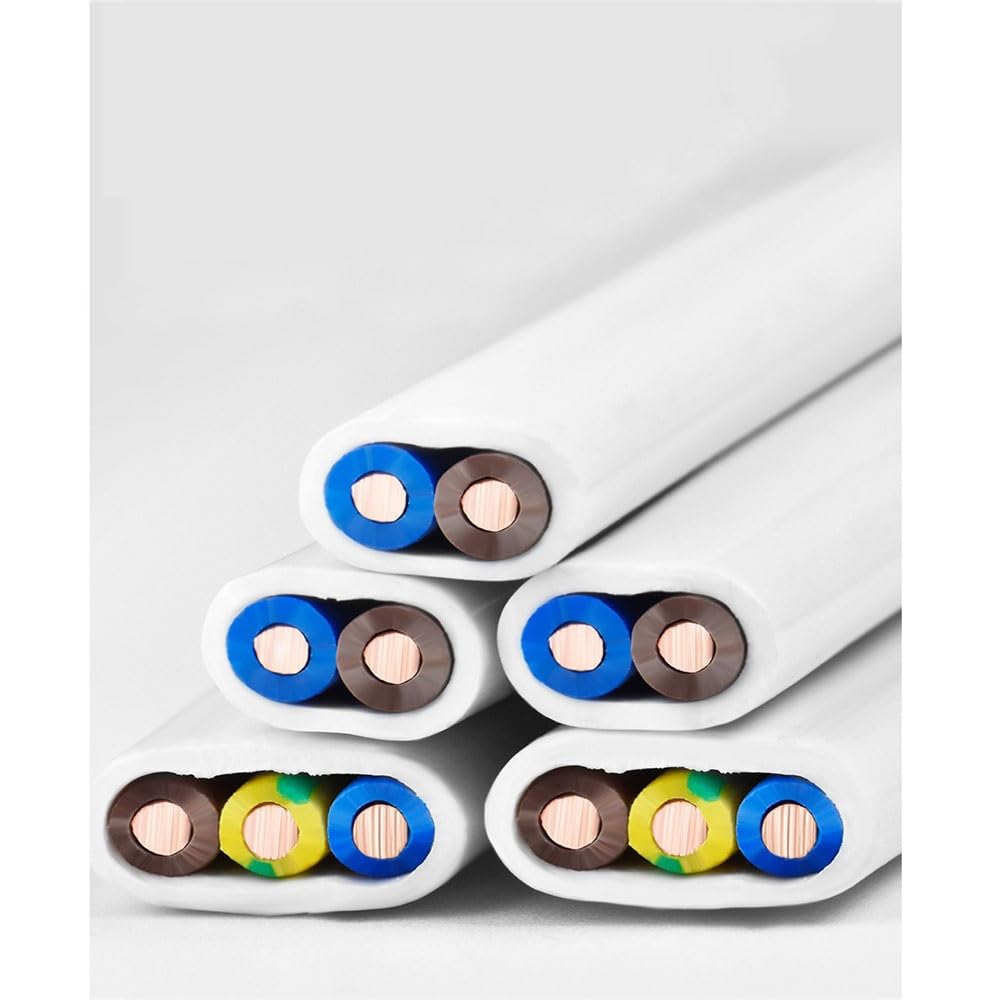 10m Fil électrique Câble, 2-3 rigide Conducteurs, 1mm² - 2.5mm² PVC Fil Câble, BVVB fil de cuivre pur, DIY Fil Câble(3-core x 2.5mm²)