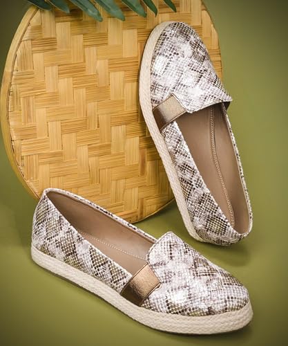 Image of JM LOOKS Women Textured Slip On Loafers with Platform Sole Construction
