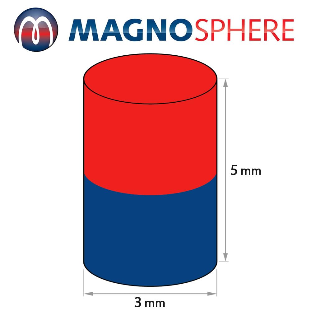 Aimants Cylindriques Néodyme N45 - 100 Pièces Nickelées 3x10 Mm - 500 G D'adhérence - Idéaux Bricolage & Projets DIY