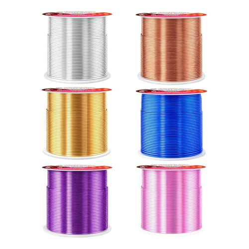 Image of Mandala Crafts 20 GA Gold Blue Purple Assorted Anodized Aluminum Craft Wire | 450 FT, Colored, Flexible, Bendable for Bonsai Armature Sculpting Wire Wrapping Jewelry Making, Weather & Tarnish Resistant