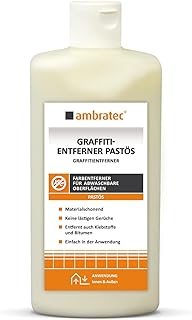 Ambratec Graffitientferner Pastös Entfernt Graffitis Klebrige Rückstände Wachs Bitumen Harz Gummiabrieb 500 ml