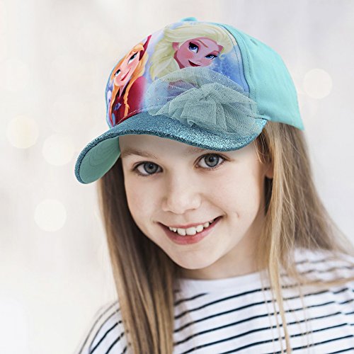Image of Disney Girls' Frozen Baseball Cap - Princess Elsa and Anna Curved Brim Strap Back Hat (2T-7)