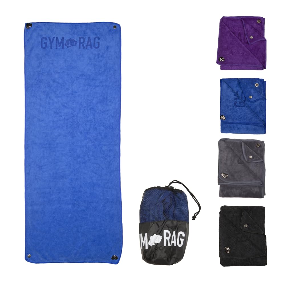 GYM RAG Microfibre Sports Towels Gym Towels Sweat Workout Towel Quick Dry Super Absorbent For Fitness Yoga Men Women 35cm x 90cm (Blue)