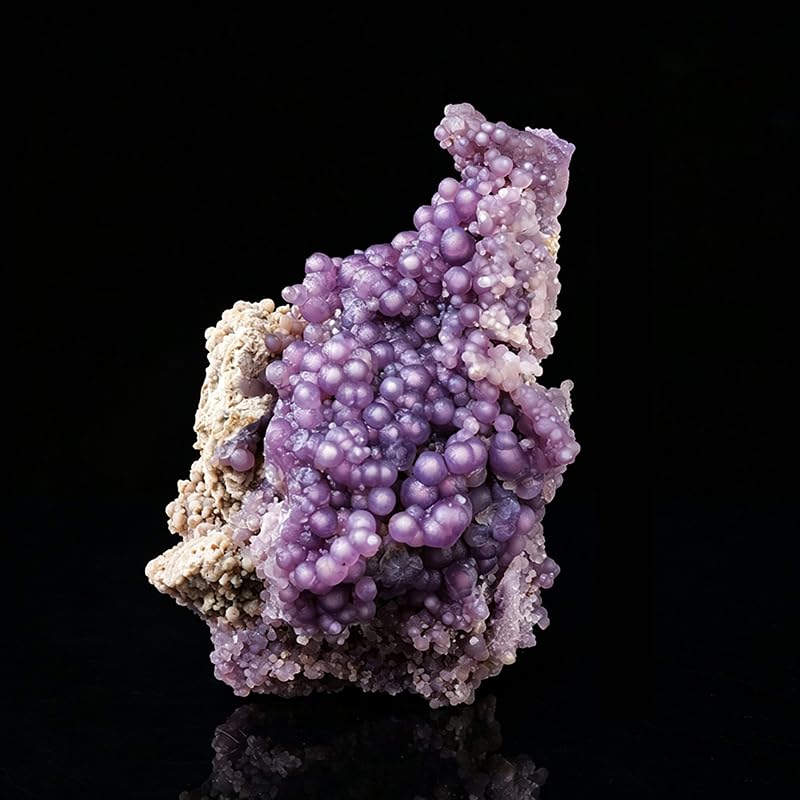 NIBHZ Natürliches Traubenachat-Mineralkristallexemplar
