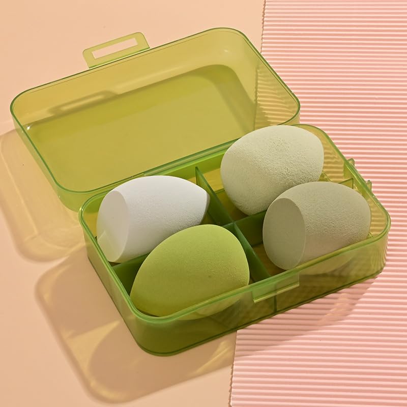 4-Pack Makeup Sponges – Soft, Multi-Functional Beauty Blenders, Water-Activated & Non-Latex – Portable & Versatile