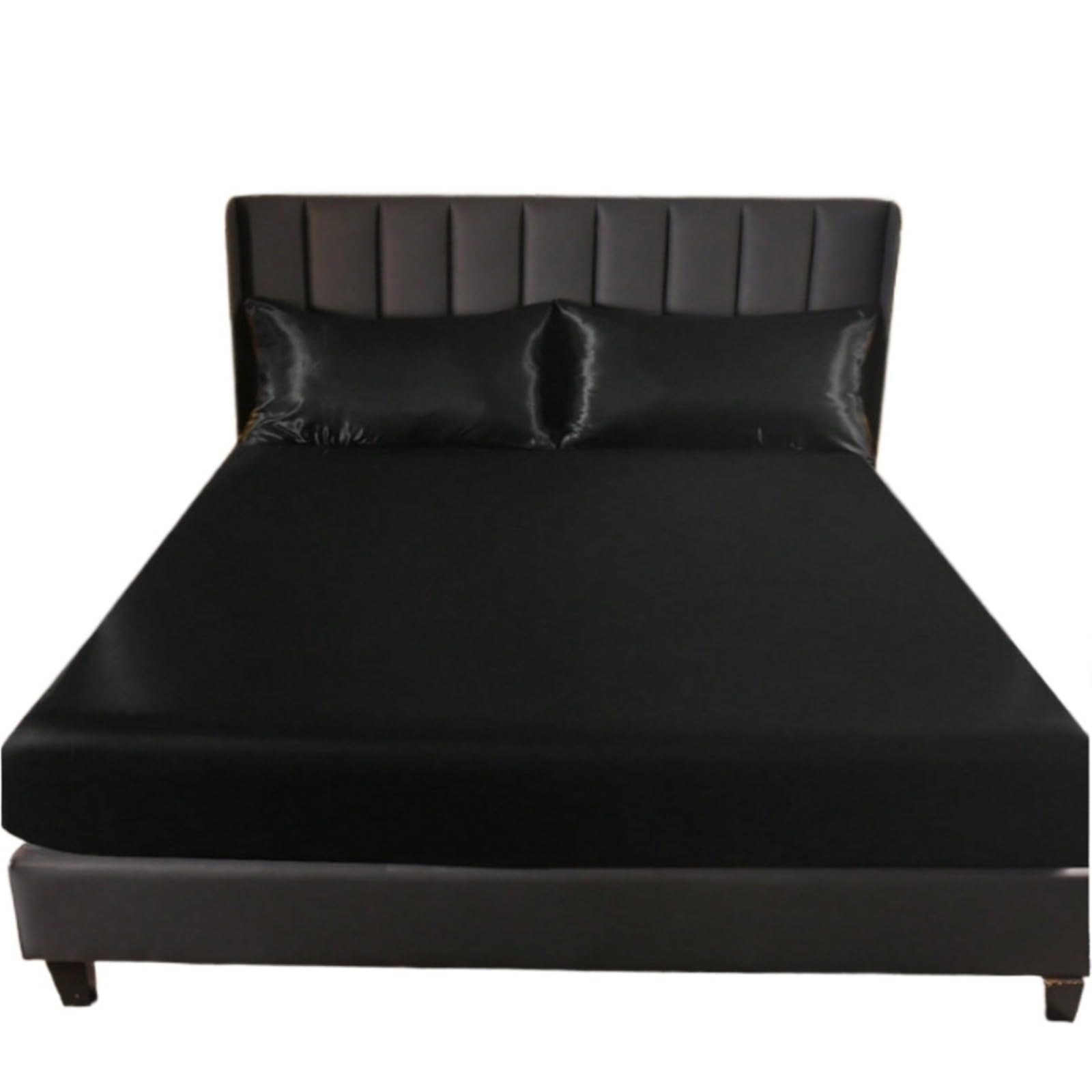 1 Funda de colchón satén Color sólido, Ligera, Suave, Transpirable, Apta for Las Cuatro Estaciones, sin Almohada para ColchóN(200x120cm)