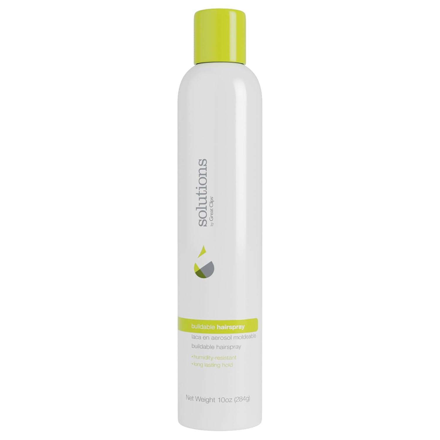 GREAT CLIPS Solutions Buildable Hairspray, 10oz | Protects Against Humidity | Provides Long-Lasting Hold & Shine | For All Hair Types