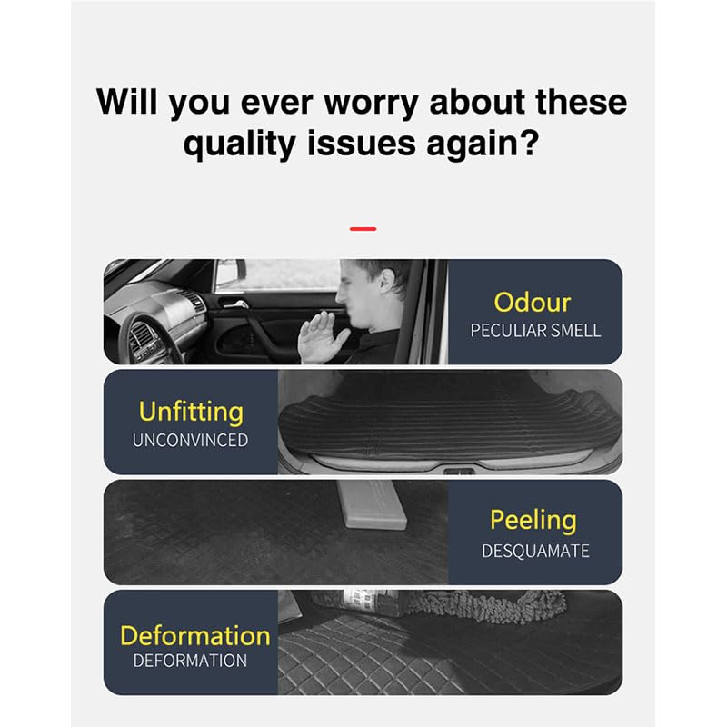 ELASLINE Lot De Tapis En Caoutchouc 3D Et Bac De Coffre