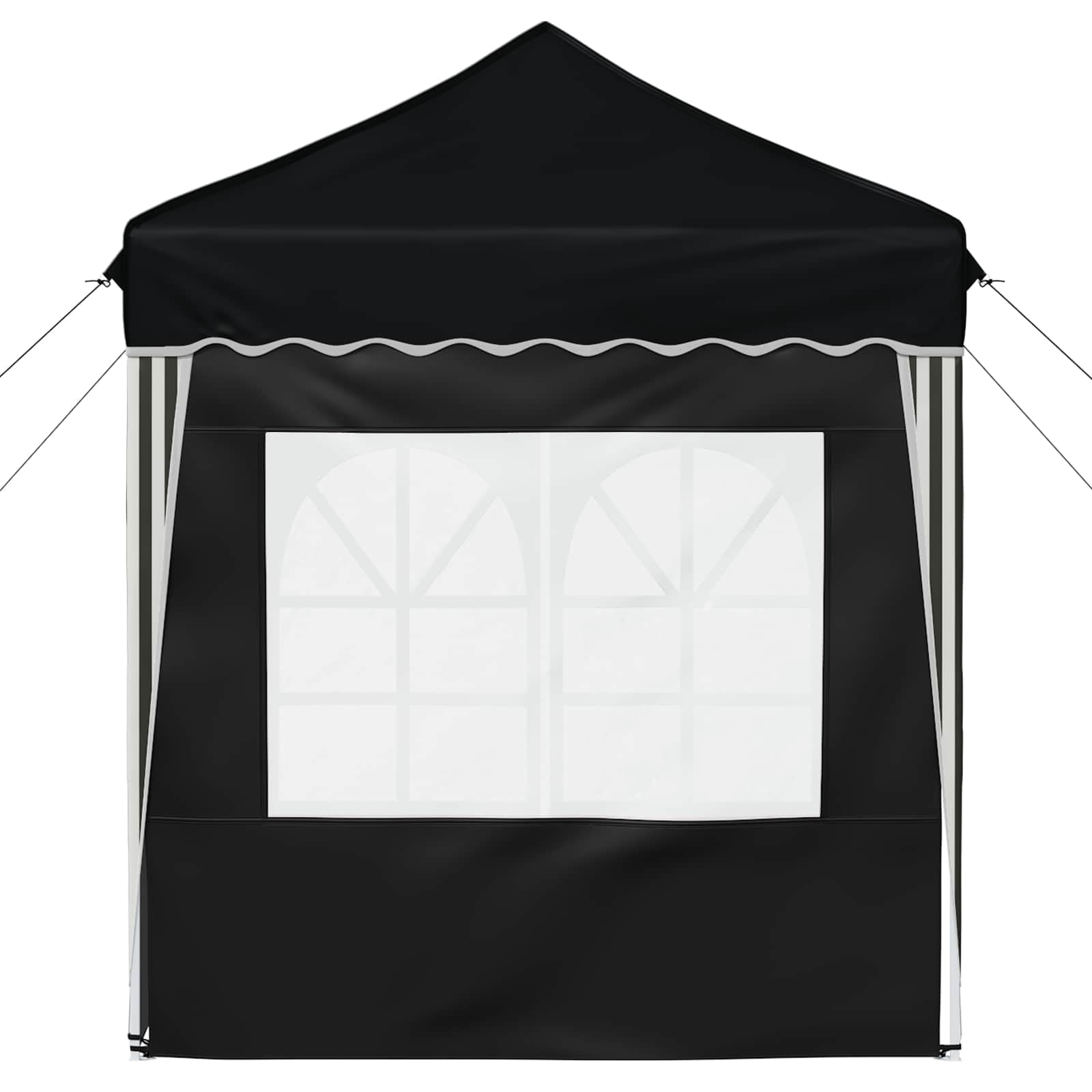 Namiot imprezowy Pop-up, antracyt, 195 x 195 x 245 cm, materiał Oxford, odporny na warunki atmosferyczne, z ochroną UV i stabilną metalową ramą, idealny do ogrodu, na taras, kemping, festiwal
