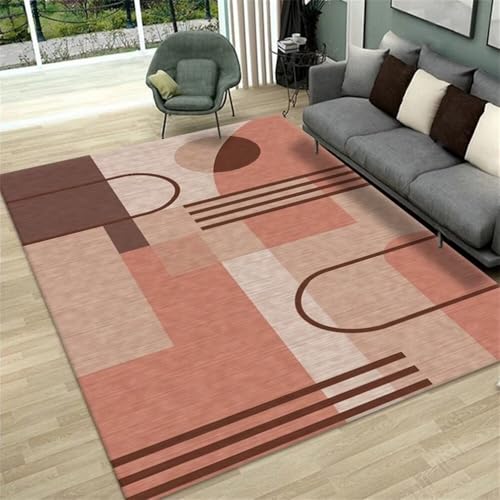 Alfombrilla Gamer Geometría Moderna, Pasillo clásico de la Sala de Estar, Pilas Cortas Antideslizantes Alfombras De Pelo Corto Multicolor Dormitorio de alfombras Alfombra Recibidor 180X280CM