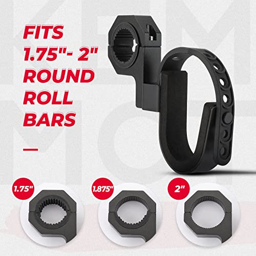 KEMIMOTO UTV Tool Holder Rack 2 Sets, Roll Bar UTV Tool Holder Shovel Mount Bow Rack Fits for 1.75”-2" Roll Bars Compatible with Snowmobile Golf Cart - Image 3