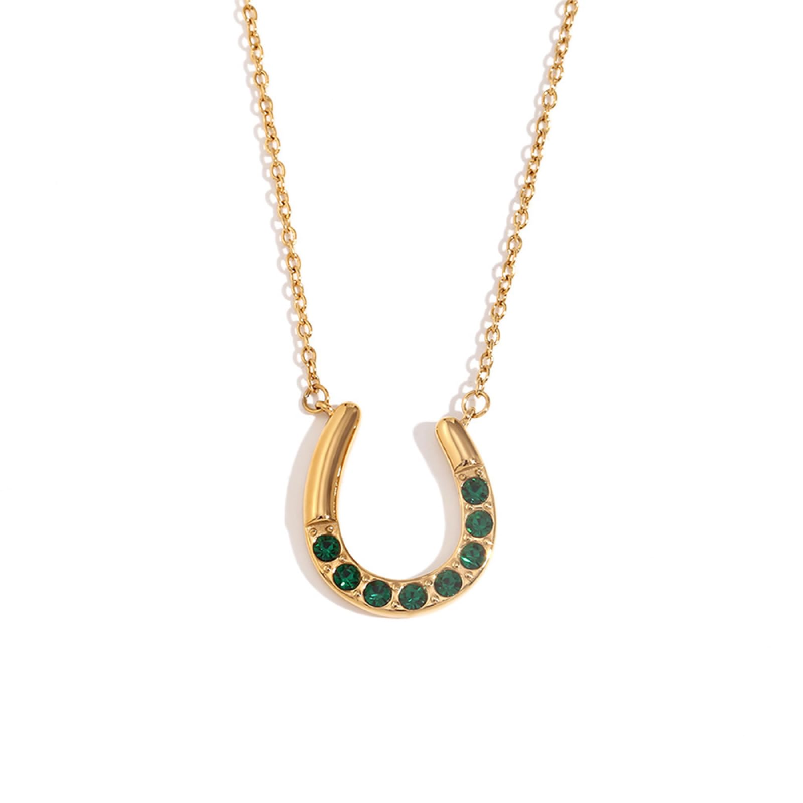 Collier Pendentif Brillant en Forme de U Résistant à l'Eau pour la Plage