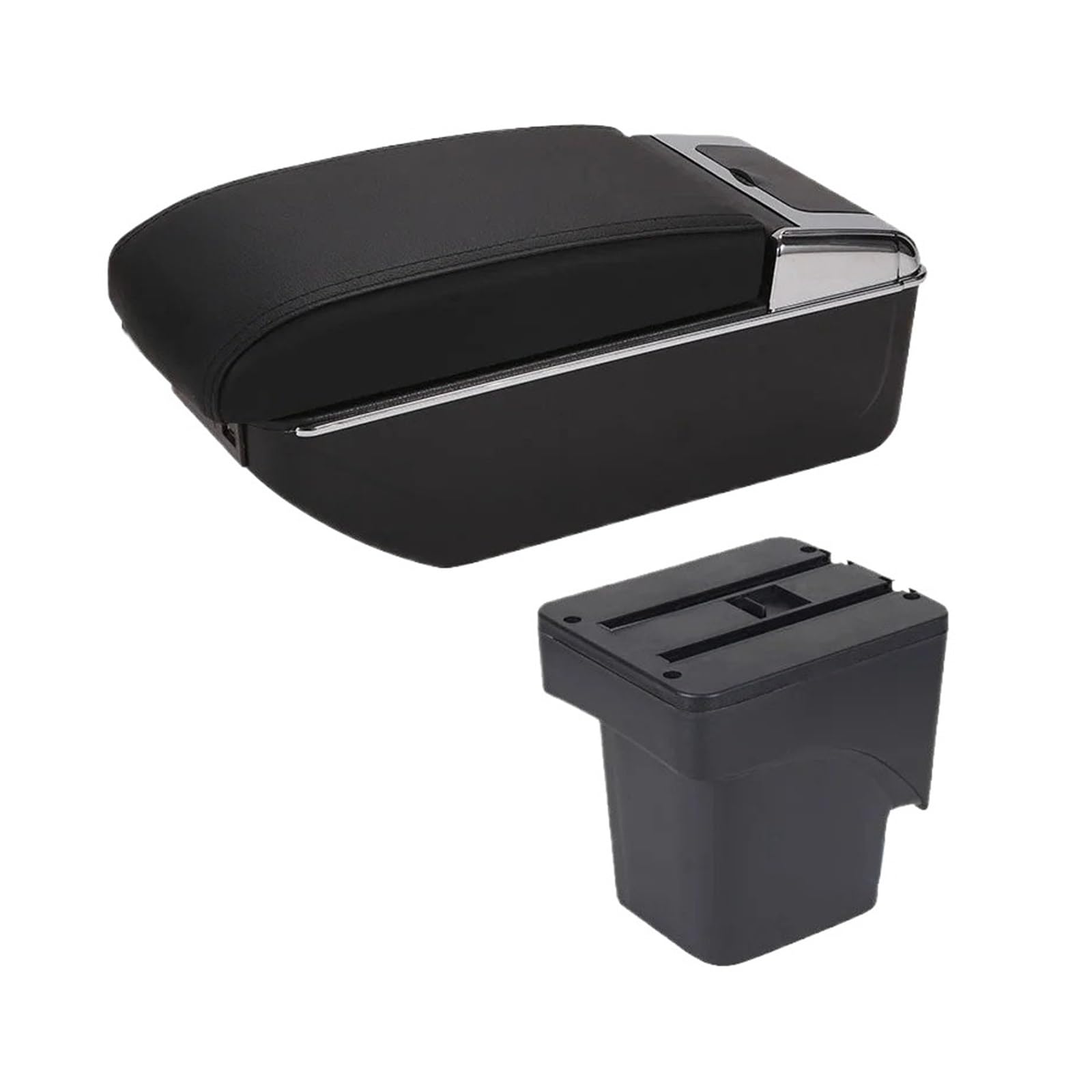Umdjju B2 Black Black 7Usb For Focus For Mk2 Armrest Box Car Accessories Interior Details Retrofit Parts Storage Car Centre Console Armrest Box(B2 Black Black 7Usb)