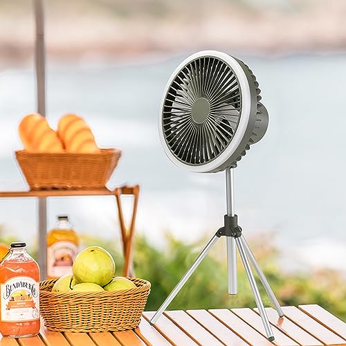 Ventilateur de bureau rechargeable 10000mAh avec trépied et LED