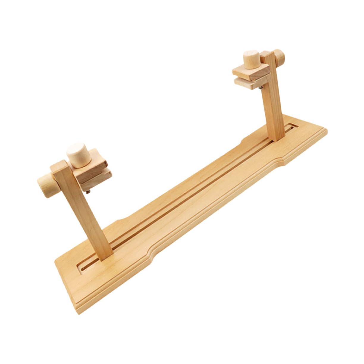KALLORY Adjustable Embroidery Rack Beech Cross Stitch Stand 38.5cm Frame Support Easy to Assemble
