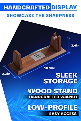 Dalstrong Kitchen Knife, Kiritsuke Chef Knife - 8.5 Inch - Omega Series - American Bd1N-Vx Hyper Steel - Razor Sharp Knife - Acacia Wood Display Stand, Cooking Knife, Collection Set, Leather Sheath #TOP3