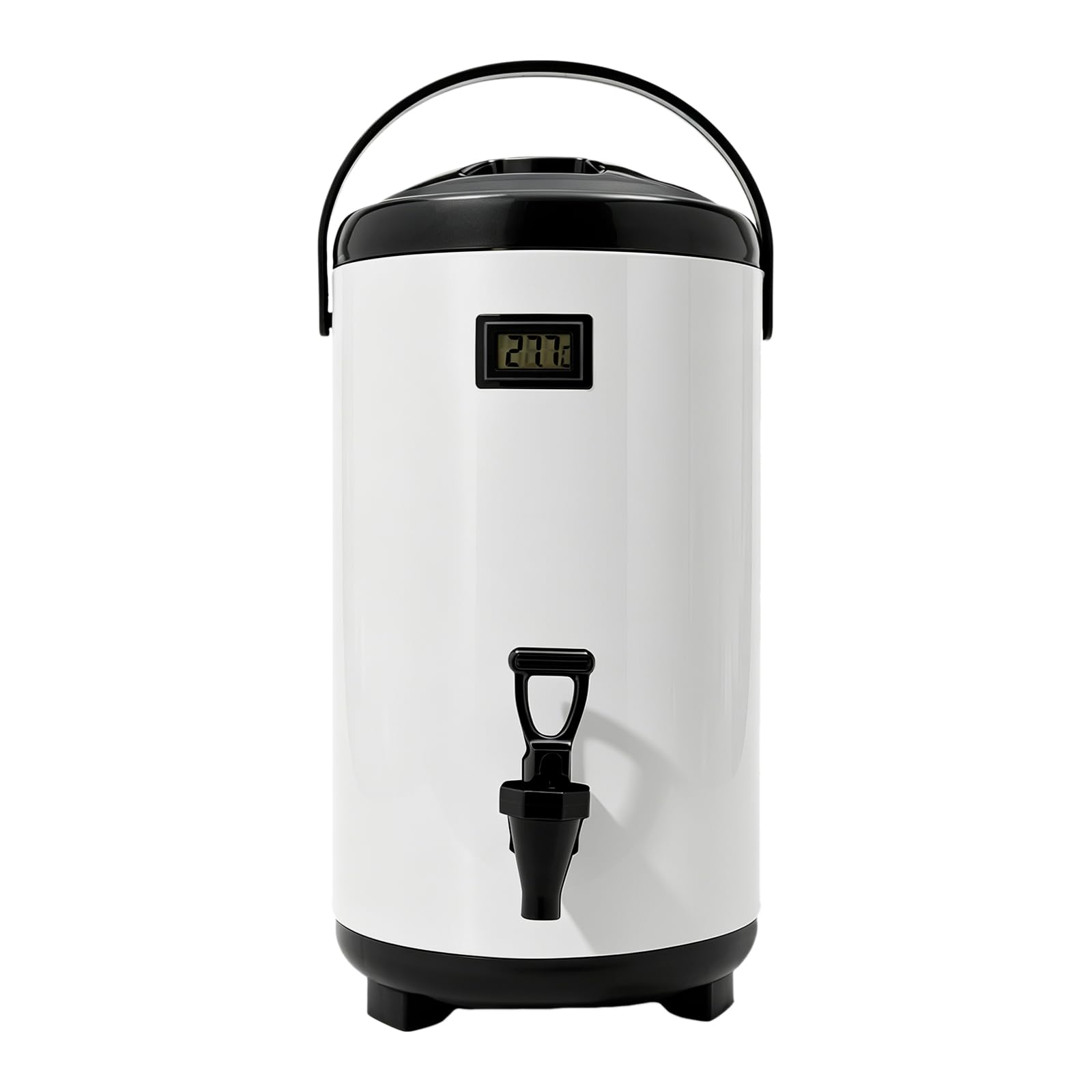 Caraffa termica, caraffa a pompa, bianca, 12 l, display elettronico, tempo