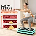 Vibration Plate Exercise Machine, Quiet Vibrating Platform for Weight Loss Full Body Fat Burning, 99 Adjustable Speeds & 330 lbs Home Fitness Equipment with Resistance Bands for Seniors/Women/Men - Image 5