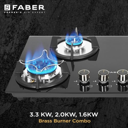 Image of Faber Hob 76 cm 4 Burner|Auto-Ignition|Spillage Proof|Brass Burners|Metal Knobs|Pan Support|2yrs on Burner,5 Yrs Warranty on Valve & Glass|2Yrs Comprehensive warranty|HOB SUPERIA HT764 BR AI IN