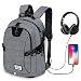 Laptop Backpack, Dr.Meter Anti Theft Laptop Bag, 17 inch Business Backpack with Charging Port & Headphone Interface, Waterproof Notebook Backpack for Travel College, Grey