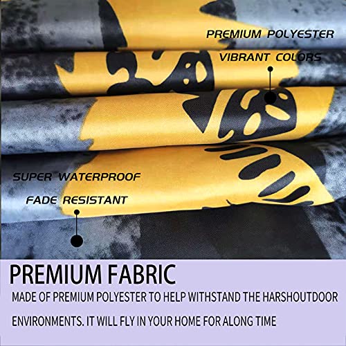 Dont Tread On Me Black American Flag 3X5 Outdoor Double Sided Gadsden Black Flag Heavy Duty 3 Ply 200D With 2 Brass Grommets And ​Durable Canvas Header #TOP3