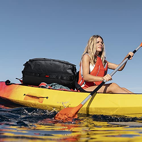 MIER Large Waterproof Duffel Bag Rolltop Dry Backpack Duffle Bags for Kayaking, Rafting, Boating, Swimming, Camping, Travel, Gym, Beach, 60L, Black