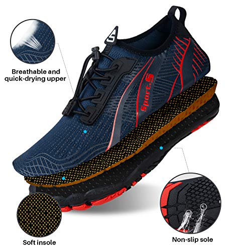 IceUnicorn Barfußschuhe Herren Zehenschuhe Barfussschuhe Damen Traillaufschuhe Aquaschuhe Strandschuhe Schwimmschuhe Wasserschuhe - Image 3