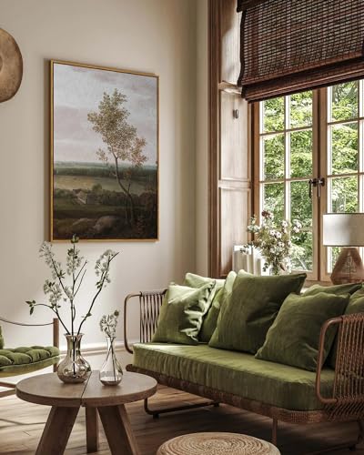 InSimSea Framed Canvas Prints Art Vintage Decor, Rural Scenery Landscape Paintings, Large Countryside Farmhouse Hanging Wall Decorations for Living Room Dining Room Bedroom, 24"x36" - Image 4