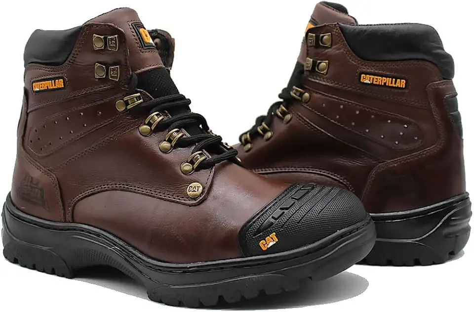 Bota Coturno em Couro Legítimo e Biqueira