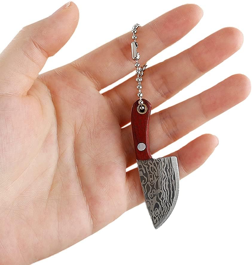 2pcs Chef Knife Stainless Steel Portable Mini Pocket Knife Small Keychain Knife Tiny Box Cutter Tools