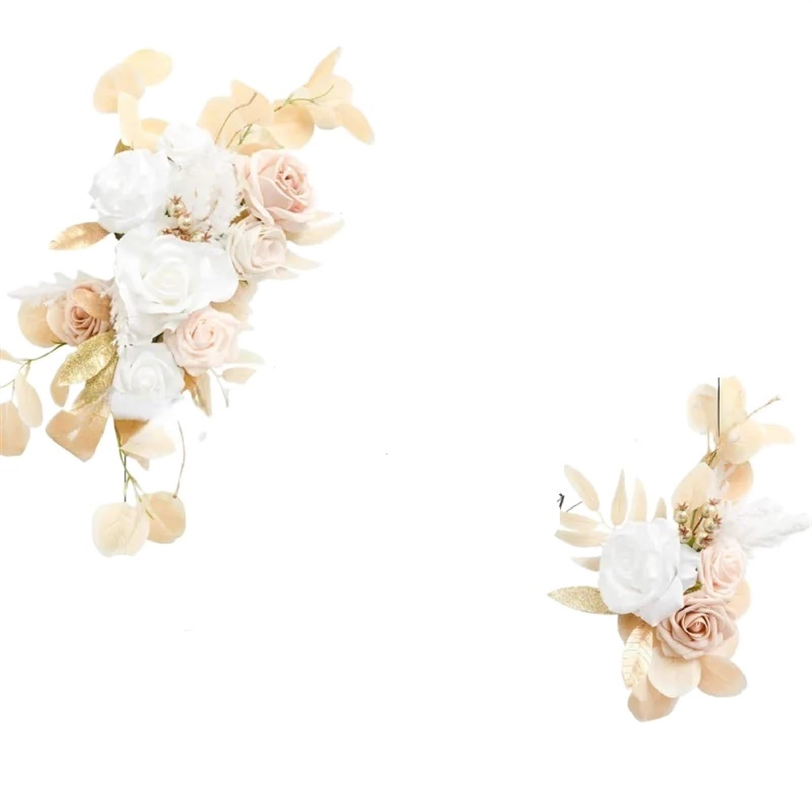 EKalgretrA Flower Arch 2pcs Artificial Wedding Arch Flowers Rose Party Garland Ceremony Flower Backdrop Decoration Fake(024)