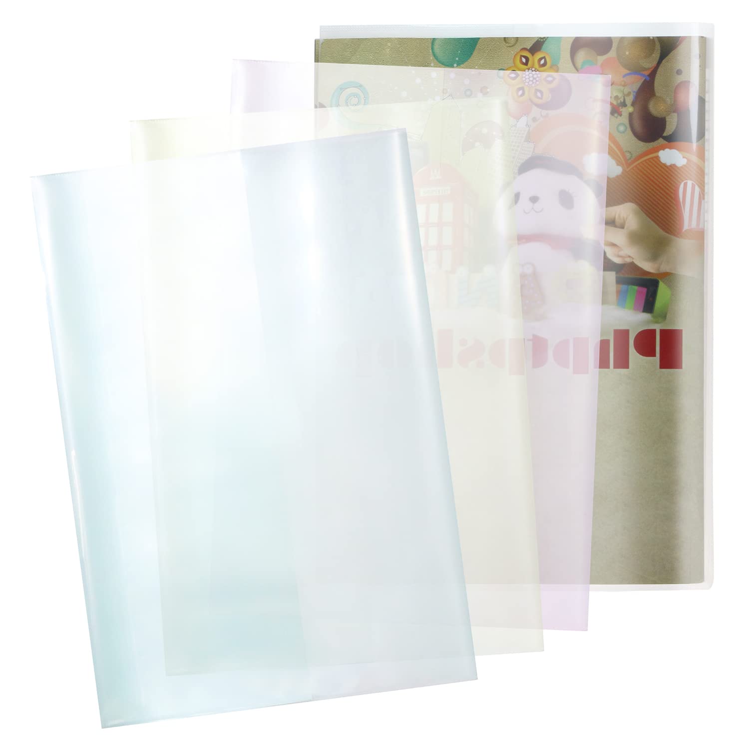 10 Pochettes Transparentes Pour Livres KIRZAX - Protection Manuels Scolaires PVC Épaisses Réutilisables