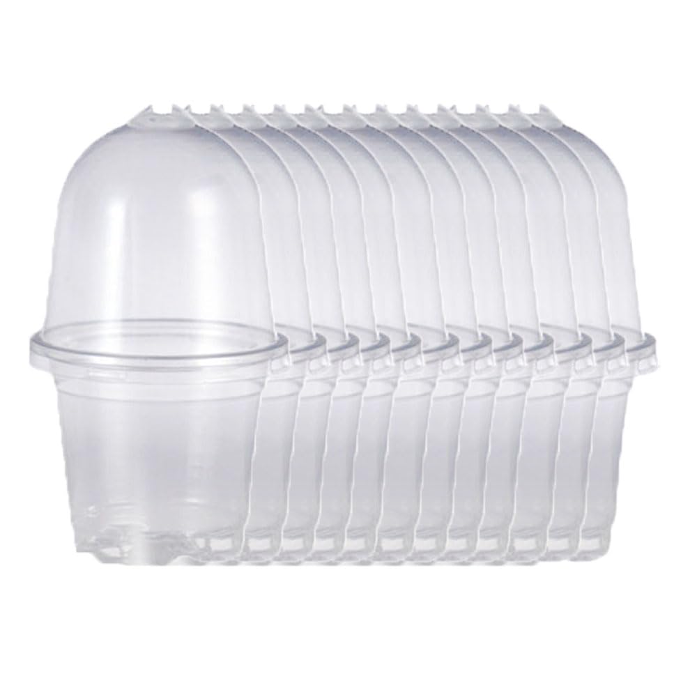 TopHomer 12PCS Clear Plastic Nursery Pots with Humidity Dome, 4 Inch Small Plant Flower Pots Nursery Seedling Pots for Seed, Cuttings, Succulents
