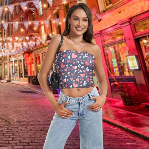 Crumpled Aluminium Foil Sexy Crop Tops for Women Soft Bandeau Bra Top Boob Tube Top for Teen Girls 6